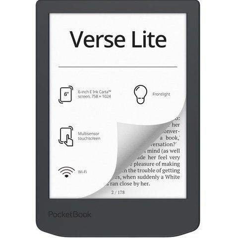 Електронна книга з підсвічуванням PocketBook 619 Verse Lite Midnight Grey (PB619-T-CIS) 578001ua фото