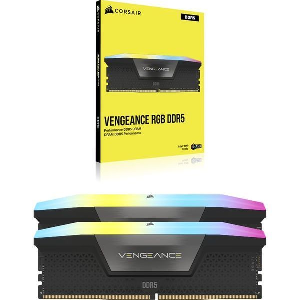 Память для настольных компьютеров Corsair 96 GB (2x48GB) DDR5 5600 MHz Vengeance RGB Black (CMH96GX5M2B5600C40) 522125 фото
