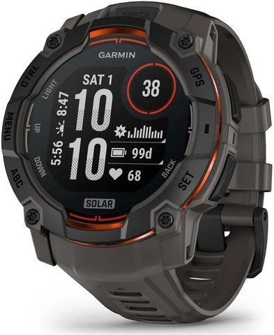Смарт-годинник Garmin Instinct 3 50mm Solar Black with Charcoal Band (010-02935-00/40) 621706 фото