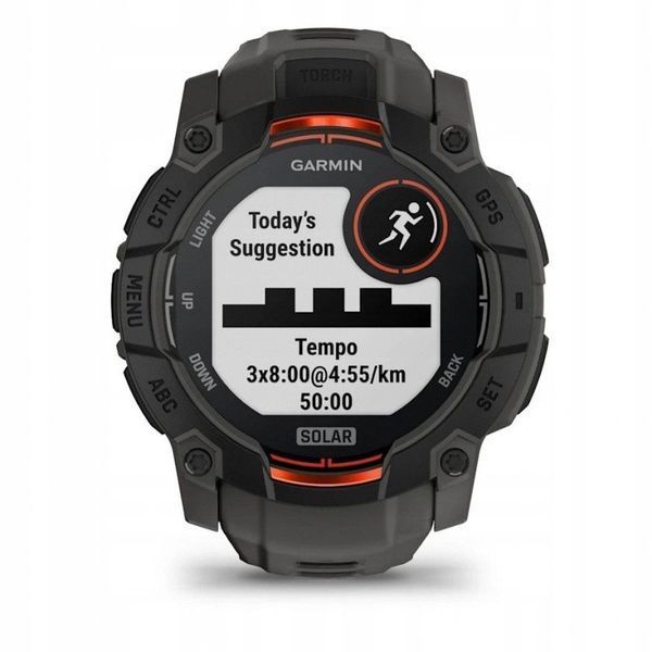 Смарт-годинник Garmin Instinct 3 50mm Solar Black with Charcoal Band (010-02935-00/40) 621706 фото