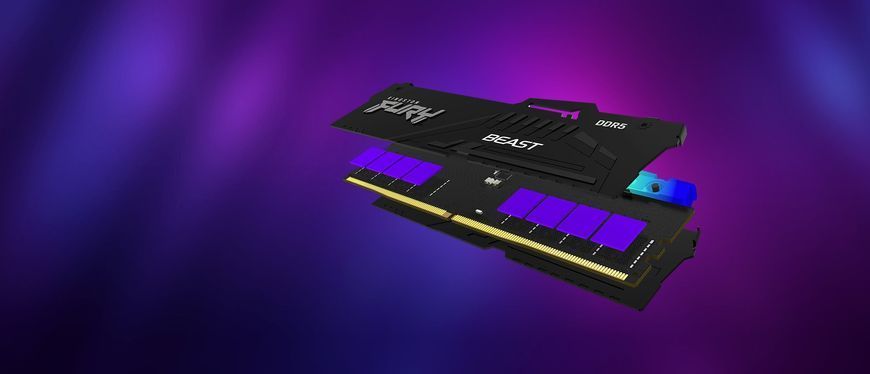 Память для настольных компьютеров Kingston Fury 64 GB (2x32GB) DDR5 6000 MHz Beast Black RGB Expo (KF560C36BBE2AK2-64) 621066 фото
