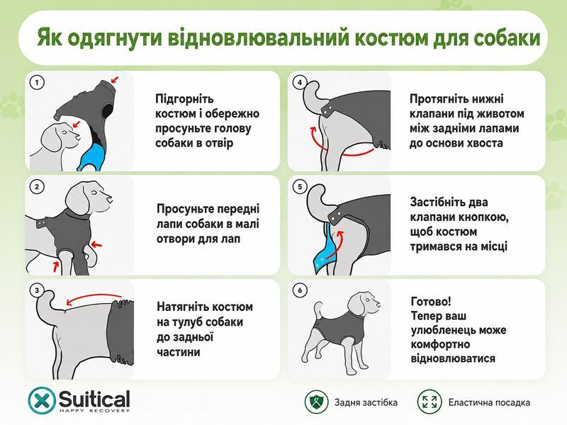 Уценка - Послеоперационный комплект для собаки SUITICAL RECOVERY SLEEVE 10000765 фото