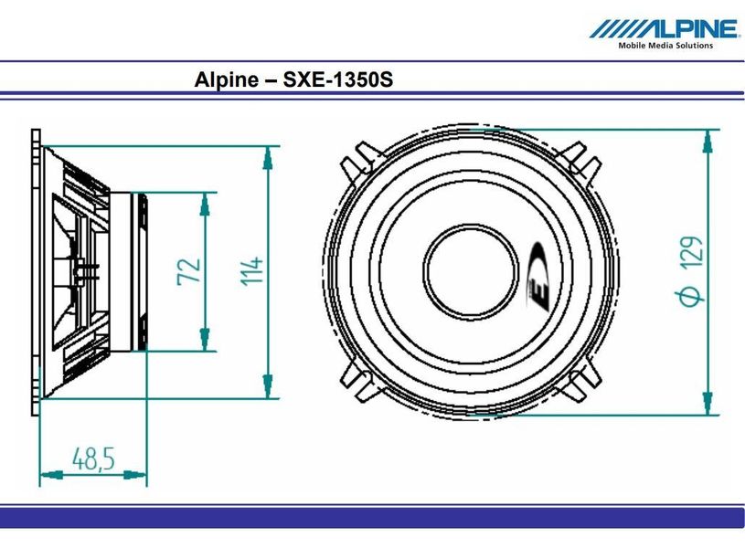 Компонентна автоакустика Alpine SXE-1350S 464082 фото