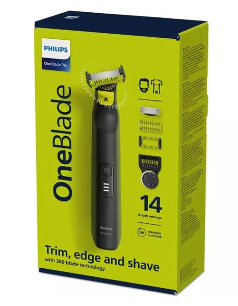 Триммер для бороды и усов/Триммер для тела (бодигрумер) Philips OneBlade Pro 360 QP6541/15 442670 фото