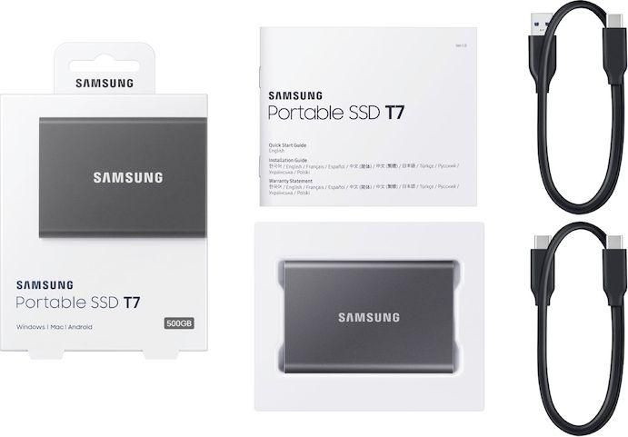 SSD накопитель Samsung T7 2 TB Titan Gray (MU-PC2T0T/WW) 338743 фото