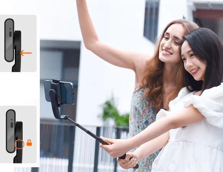 Монопод для селфи (Selfie Stick) Hohem iSteady Q Black 470922 фото