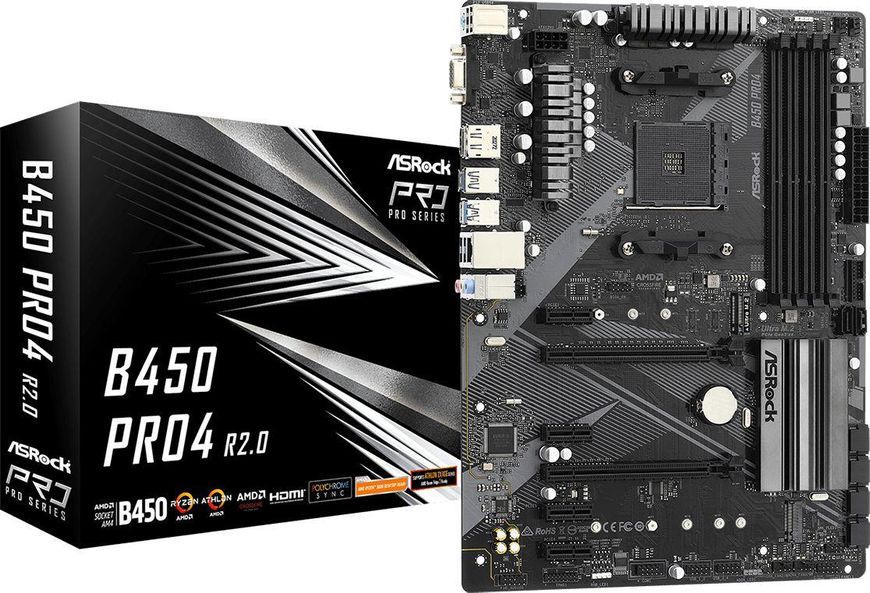 Материнська плата ASRock B450 Pro4 R2.0 343038 фото