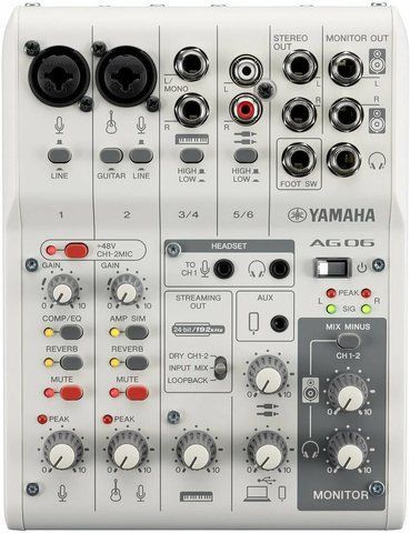Микшерный пульт Yamaha AG06MK2 WH 607424 фото