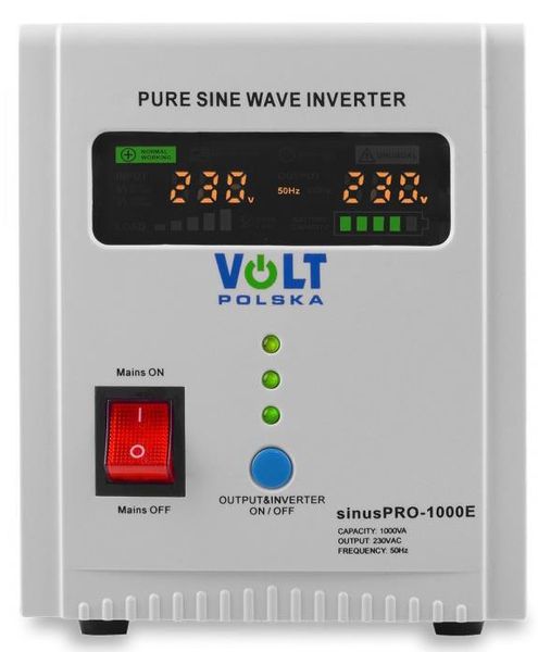 Лінійно-інтерактивне ДБЖ Volt Polska Sinus Pro 1000 E 12V (3SP091012E) 459827 фото