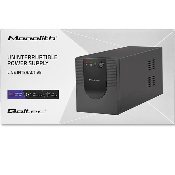 Лінійно-інтерактивне ДБЖ Qoltec Monolith 1500VA/900W (53776) 503300 фото