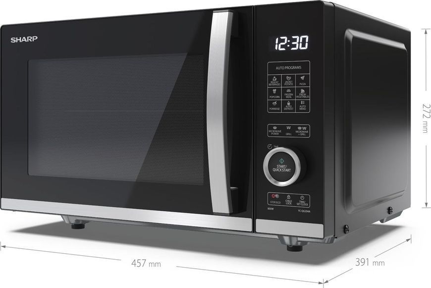 Мікрохвильовка з грилем Sharp YC-QG204AE-B 366494 фото