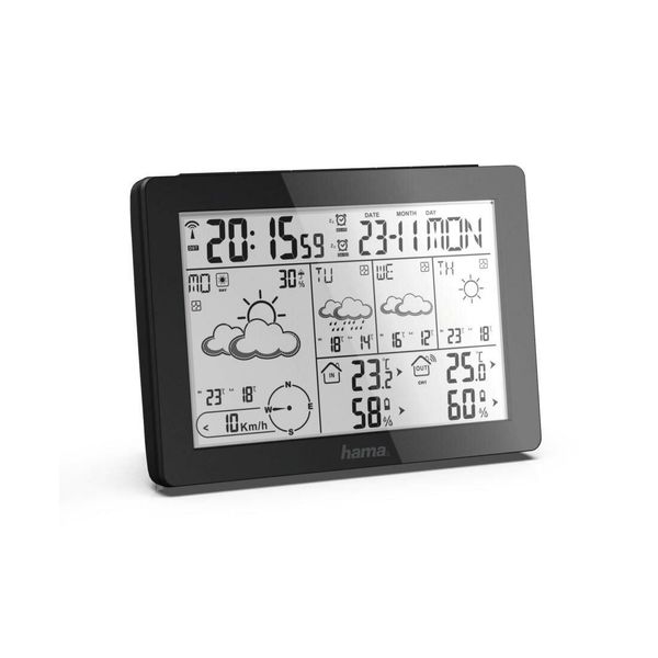 Метеостанція Hama Meteotime Black 354927 фото