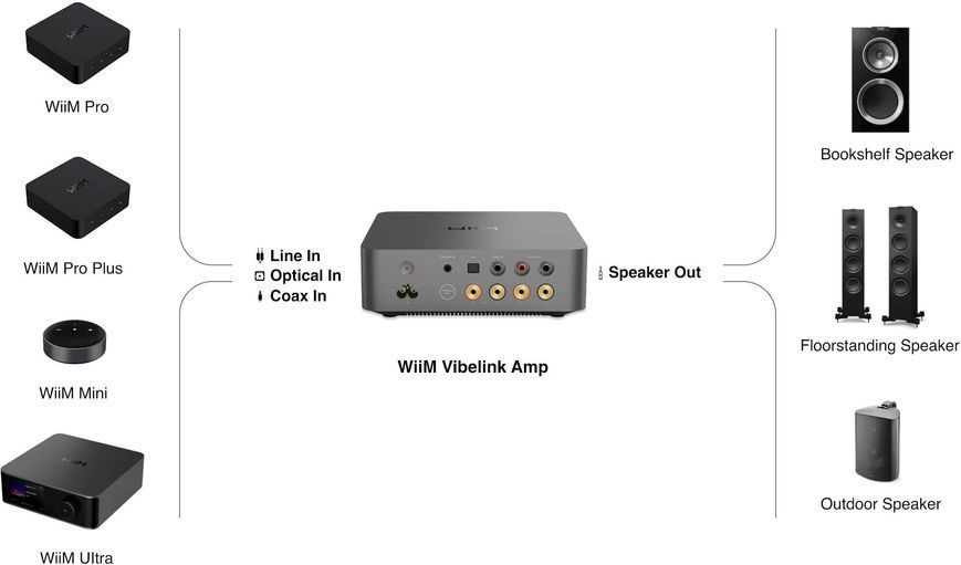 Стерео підсилювач WiiM Vibelink Amp Space Gray 610851 фото